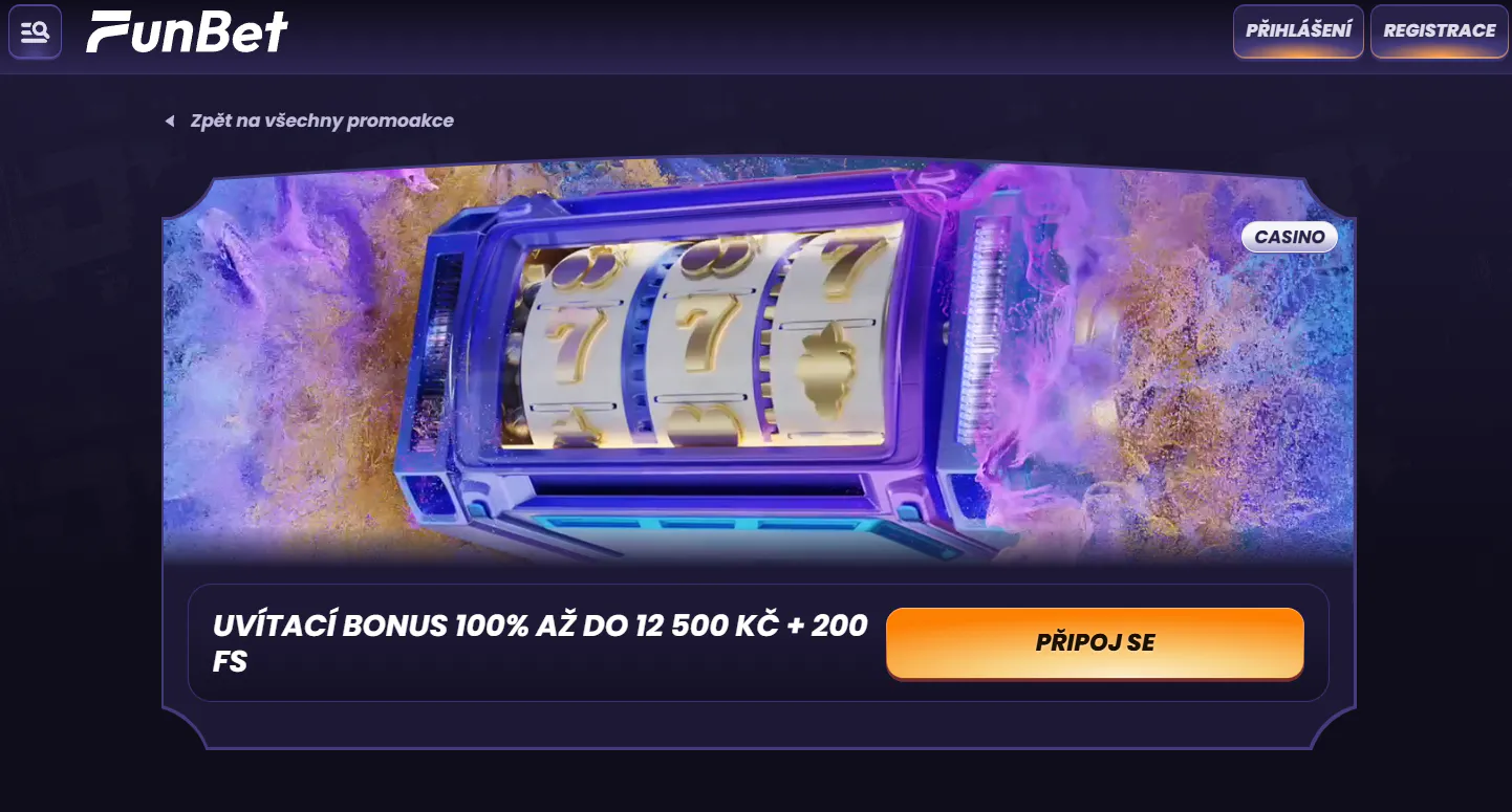 Uvítací nabídka FunBet s přehledem bonusu a free spinů